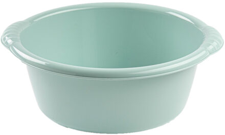 Afwasteiltje - Set van 2x stuks - 6 liter - mintgroen - rond - 34 x 14 cm