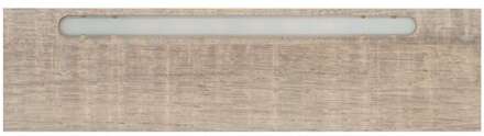 Afwerklijst onderkant | Ledstrip helder wit | Boras Eik Grijs | 140 x 5,5 cm Wit helder