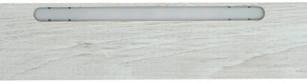 Afwerklijst onderkant | Ledstrip helder wit | Kalmar Wit Grenen | 140 x 5,5 cm Wit helder