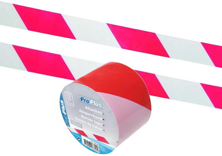 Afzetlint - 2x - Rood/Wit - 100 Meter x 75 mm - Markeerlint Veiligheid