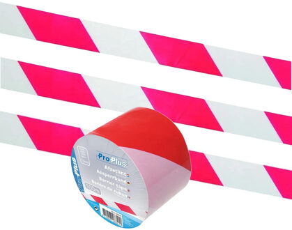 Afzetlint - 3x - Rood/Wit - 100 Meter x 75 mm - Markeerlint Veiligheid