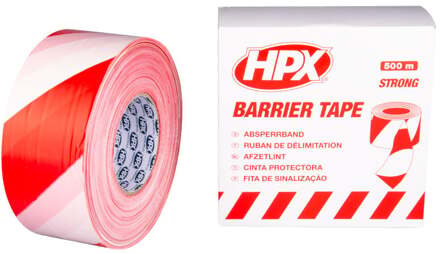 Afzetlint 50 mm x 100 mtr Wit/Rood | Rood/wit