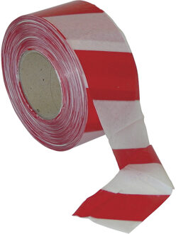 Afzetlint - rood/wit gestreept - 500 meter - kunststof - markeerlinten - Afzetbanden Multi