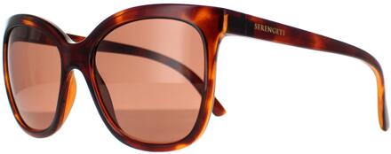 Agata 8994 glanzend schildpad mineraal gepolariseerd bestuurders zonnebril bruin - One Size