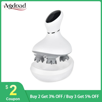 Agdoad Smart Head Scalp Massager USB Charging Wireless Head Massage Device Stress Relax Body Back Massager for Prevent Hair Loss