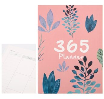 Agenda Planner Organizer A4 Notebook Journal Maandelijkse Dagelijkse Planner Nota Boek Stationaire Schoolbenodigdheden roze 1