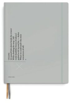 agenda zonder datum, formaat 22,5 x 18 cm, sky grey