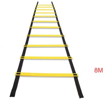 Agility Ladder Voetbal Speed Outdoor Training Trappen Bandjes Touw Gym Verstelbare Springen Rooster Finess Apparatuur Accessoires 8m
