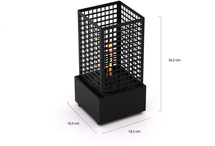 Agni 18 haard 18,5x18,5x36,5cm - Laagste prijsgarantie! Zwart