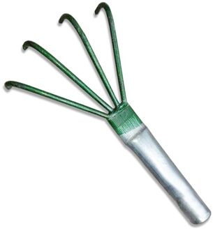 Agrarische Carbon Staal Vier Getande Tanden Hark Kleine Handvat Pinda Gazon Blad Pincet Tuingereedschap