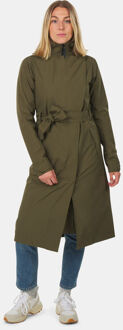 Agu Trench Coat Long Regenjas Urban Outdoor Dames - Groen - L