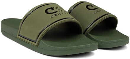 Agua Copa Badslippers Heren olijfgroen - zwart - 40