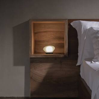 Agua LED tafellamp Ø13cm glas frosted zwart, helder