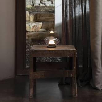 Agua LED tafellamp Ø13cm glas helder zwart, helder