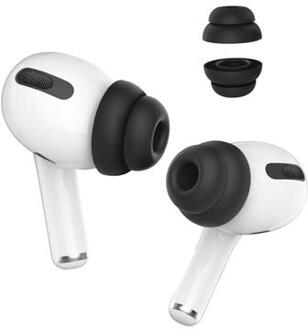 AHASTYLE PT99-2 1 paar oordopjes voor Apple AirPods Pro 2 / AirPods Pro Bluetooth koptelefoon met siliconen kapjes, maat S - zwart