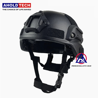 Aholdtech Genuine ISO NIJ IIIA Standard Rails MICH Mid Cut Style Bulletproof Ballistic Helmet For Army Combat Police Airsoft