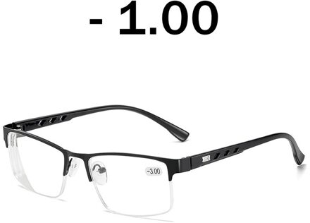 Ahora Eenvoudige Half Frame Afgewerkt Bijziendheid Bril Met Dioptrie-1.0 Tot-4.0 Mannen Vrouwen Ultralight Bijziendheid brillen Mannelijke Myopia -100