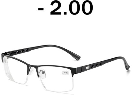 Ahora Eenvoudige Half Frame Afgewerkt Bijziendheid Bril Met Dioptrie-1.0 Tot-4.0 Mannen Vrouwen Ultralight Bijziendheid brillen Mannelijke Myopia -200