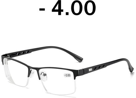 Ahora Eenvoudige Half Frame Afgewerkt Bijziendheid Bril Met Dioptrie-1.0 Tot-4.0 Mannen Vrouwen Ultralight Bijziendheid brillen Mannelijke Myopia -400
