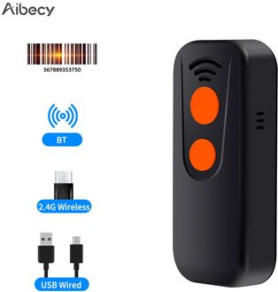 Aibecy Handheld 3-In-1 Barcode Scanner 1D Bar Code Reader Ondersteuning Bt & 2.4G Draadloze & usb Bekabelde Verbinding Met Indicator for papier Code