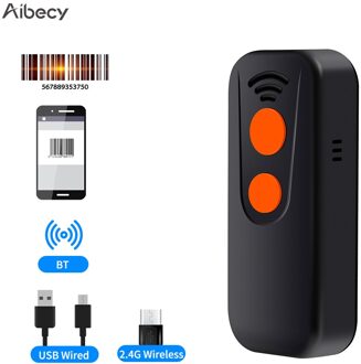 Aibecy Handheld 3-In-1 Barcode Scanner 1D Bar Code Reader Ondersteuning Bt & 2.4G Draadloze & usb Bekabelde Verbinding Met Indicator papier-Screen Code