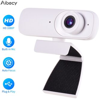 Aibecy Hd 1080P Webcam Met Microfoon Ondersteuning Touch-Schakelaar Autofocus Usb Computer Camera Webcam Voor Pc desktop Laptop Video