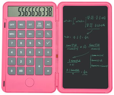 Aibevi 6.5 Inch Creatieve Lcd Schrijfblad Met Rekenmachine Digitale Tekening Elektronische Handschrift Pad Bericht Graphics Board Roze