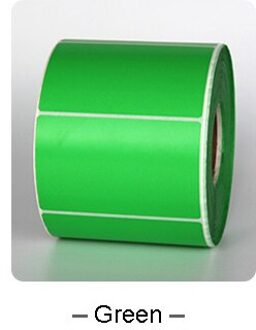 AIBIER Kleur Rood geel blauw Thermische barcode Label Sticker 40mm Core 40x30mm-800pcs 1Roll Top Thermische Papieren Stickers groen kleur