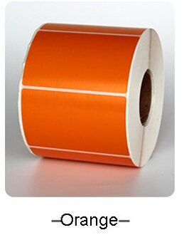 AIBIER Kleur Rood geel blauw Thermische barcode Label Sticker 40mm Core 40x30mm-800pcs 1Roll Top Thermische Papieren Stickers oranje kleur