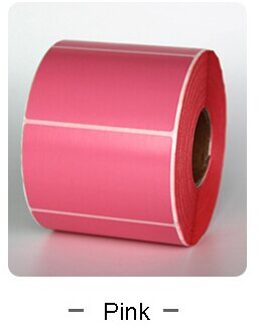 AIBIER Kleur Rood geel blauw Thermische barcode Label Sticker 40mm Core 40x30mm-800pcs 1Roll Top Thermische Papieren Stickers roze kleur