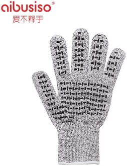 Aibusiso 10 Paar Proof Bescherm Roestvrij Staaldraad Veiligheid Handschoenen Werk Cut Metal Mesh Anti-Snijden Voor Werk Handschoenen a3021 1 Pairs