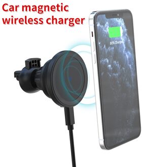 Aicnly Magneet Array Wireless Car Charger Voor Iphone 12 Mini/12 Pro/12 Por Max Auto Telefoon Houder qi Snelle Draadloze Opladers