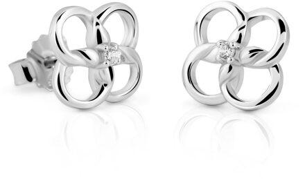 'Aida' Dames 925 Sterling Zilveren Stud Oorbellen - Zilver ZO-7472