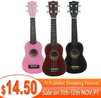 Aiersi brand 21 Inch student hawaii gecko ukelele factory price mahogany Soprano guitar 4 string Ukulele with bag capo tuner