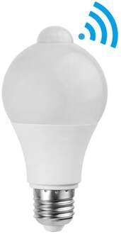 Aigostar E27 LED lamp - Frosted - 6 Watt - Niet dimbaar - 3000K Warm wit - 450 Lumen met 25.000 branduren - Incl. Bewegings- en schemersensor