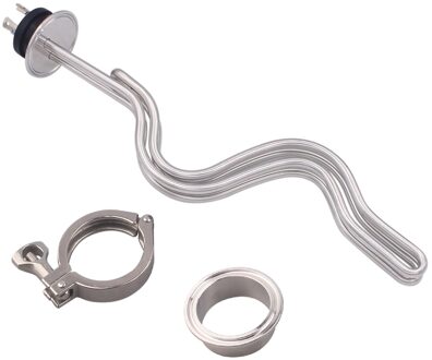 Aiicioo 2Inch Tri Clamp Insteekbatterij Verwarmingselement Voor Brouwen Apparatuur OD64mm 240V 5.5KW met clamp reeks