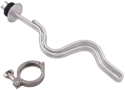 Aiicioo 2Inch Tri Clamp Insteekbatterij Verwarmingselement Voor Brouwen Apparatuur OD64mm 240V 5.5KW met clamp