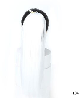 AILIADE22'' Synthetische Paardenstaart haarstukken Hittebestendige Vezel Rechte Lint Clip In Haarverlenging Bruin Koord Paardenstaart NC/4HL