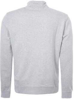 Aintree Organic sweatshirt met halve rits voor heren, grijs gemêleerd - XL