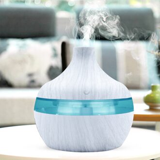Air Aroma Essentiële Olie Diffuser Led Aroma Aromatherapie Vaas Luchtbevochtiger Reed Diffuser Draagbare Thuiskantoor Hout Diffuser wit