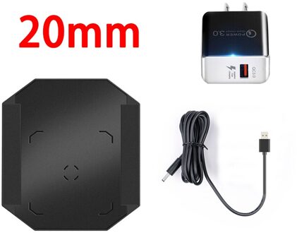 Air Charge Qi Onzichtbare Draadloze Oplader Dock Pad Voor iPhone 12Pro 11 Pro XS Max XR 12Mini 8Plus X Samsung Galaxy S20 S10 S9 Note 20 10 9 XIAOMI HUAWEI Snel Opladen 20mm -US plug