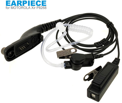 Air Earpiece Mic for Motorola MTP6550 MTP850S XIR P8268 P8200 APX4000 APX2000 APX6000 DP4800 DP3400 Walkie Talkie Headset