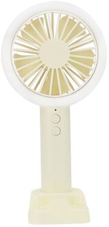 Air Fan Leuke Cartoon Handheld Usb Oplaadbare Fans Led Light Portable Air Cooling Fan Led Light Portable Air Cooling Fans p1 geel