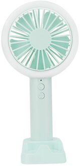 Air Fan Leuke Cartoon Handheld Usb Oplaadbare Fans Led Light Portable Air Cooling Fan Led Light Portable Air Cooling Fans p1 groen