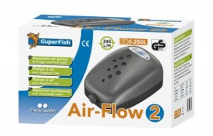 Air Flow 2 - Aquariumpomp - Beluchting - 2 uitgangen