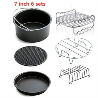 Air Friteuse Accessoires 7/8/9 Inch Bakken Mand Pizza Plaat Grill Pot Keuken Koken Tool Voor Party Elektrische Diepe friteuse Onderdelen
