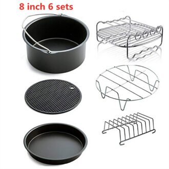 Air Friteuse Accessoires 7/8/9 Inch Bakken Mand Pizza Plaat Grill Pot Keuken Koken Tool Voor Party Elektrische Diepe friteuse Onderdelen