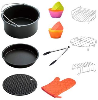 Air Friteuse Accessoires 8 Inch Voor 5.8 Qt Xl Air Friteuse, 9 Stuks Voor Gowise Phillips En Cozyna Lucht Friteuse, Fit 4.2 Qt 5.8 Qt,