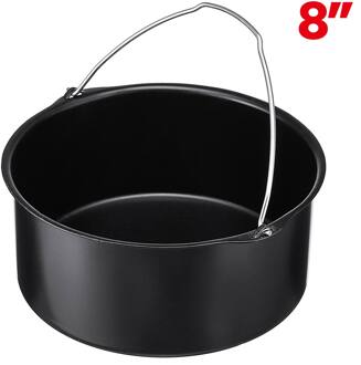 Air Friteuse Accessoires Set Bakken Mand Pizza Plaat Grill Pot Keuken Koken Tool 8Inch 5.3-5.8QT friteuse Onderdelen Baking basket