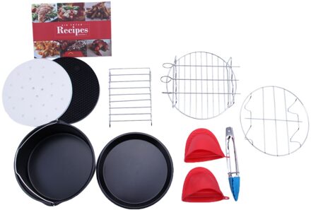 Air Friteuse Accessoires Set van 10 stuks, Fit alle Standaard Lucht Friteuse 3.7QT-5.3QT-5.8QT, 7 Inch